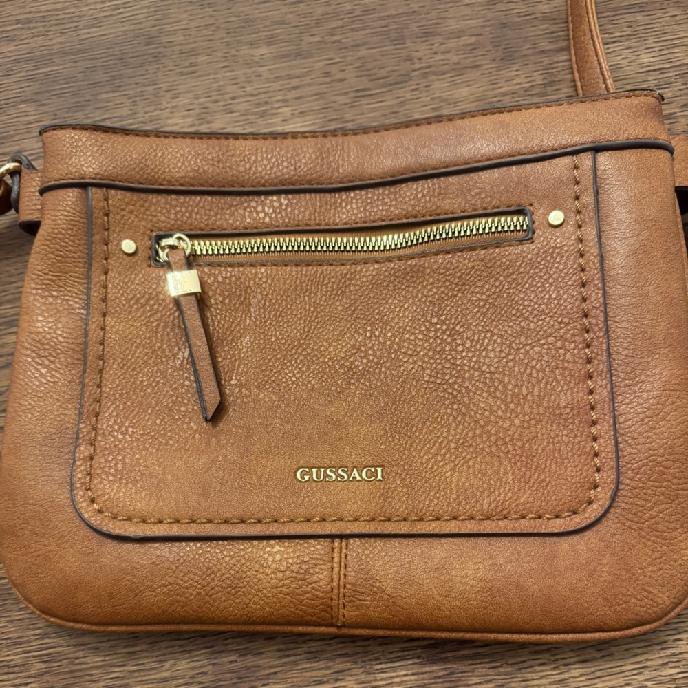 Tan Leather Crossbody Bag